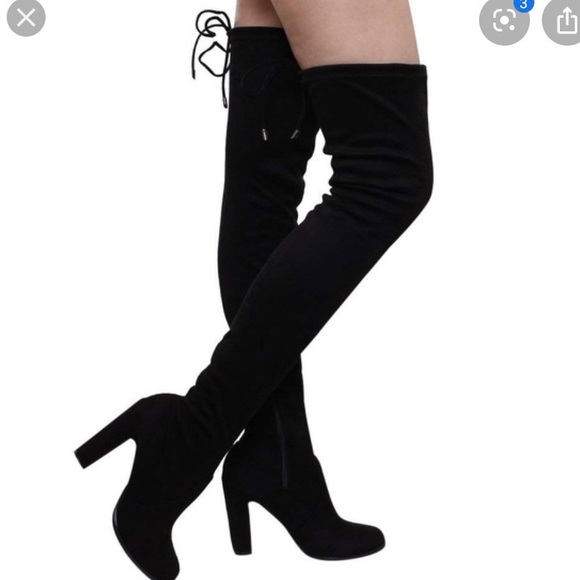 Cape Robbin Shoes - Cape Robbin Thigh High Suede Black Boots